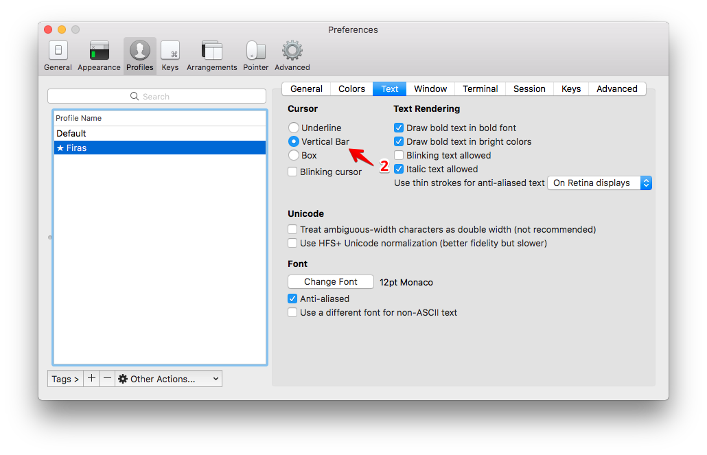 iTerm Configure2