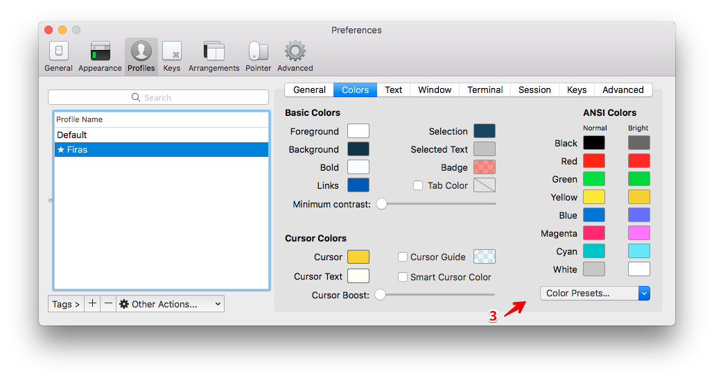 iTerm Configure3